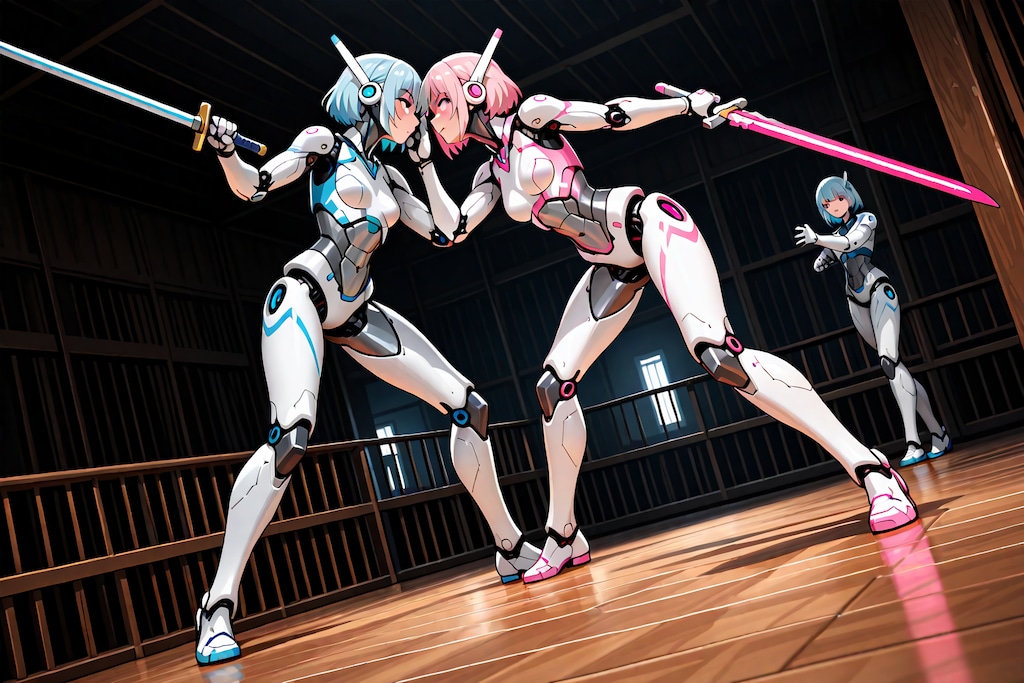 スーパー少女戦隊　剣術修行1