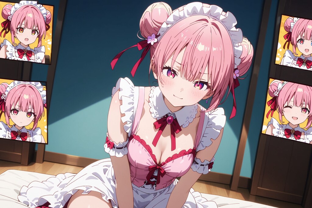 表情練習中のAI彼女