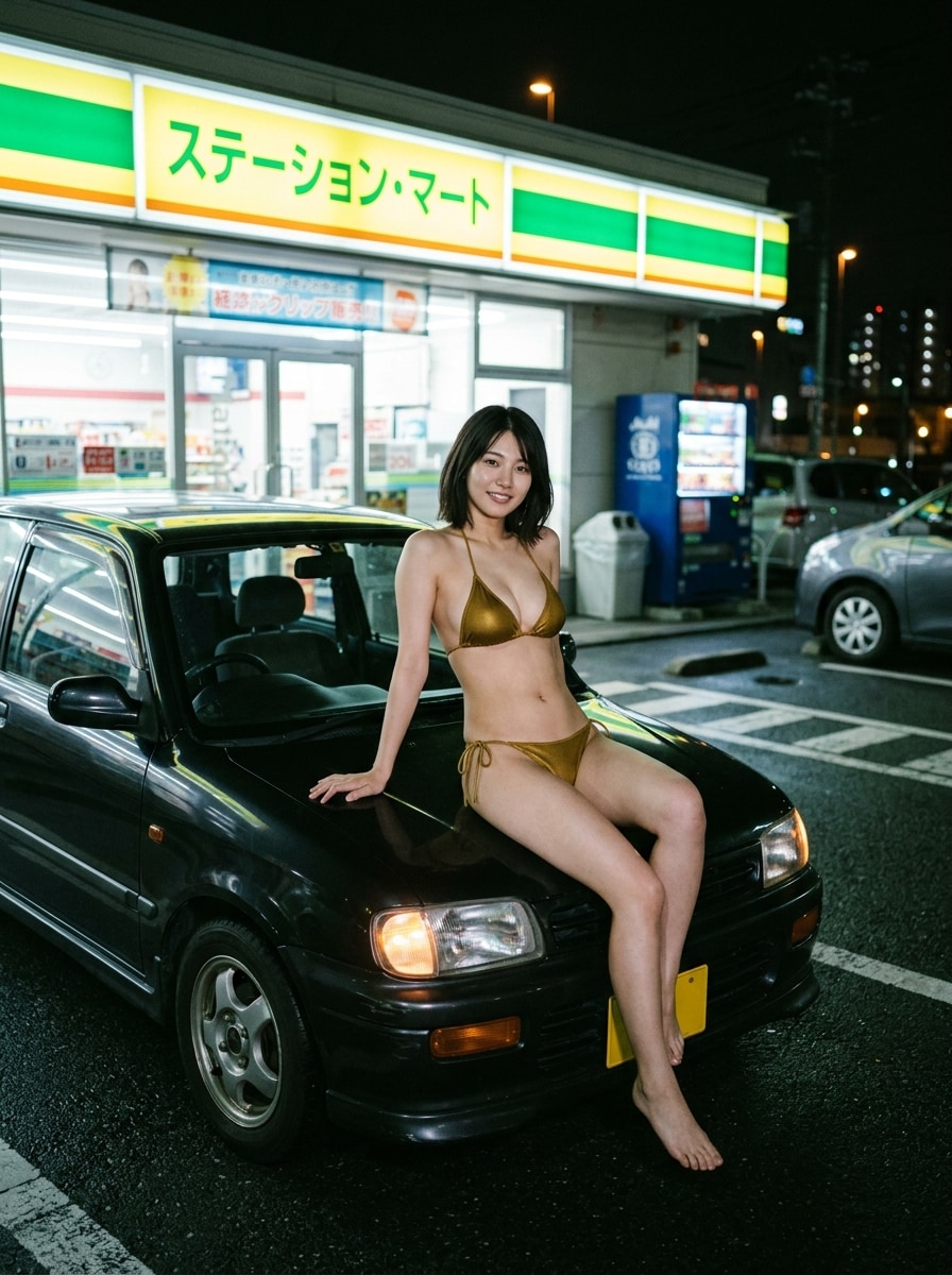 駐車場ビキニ