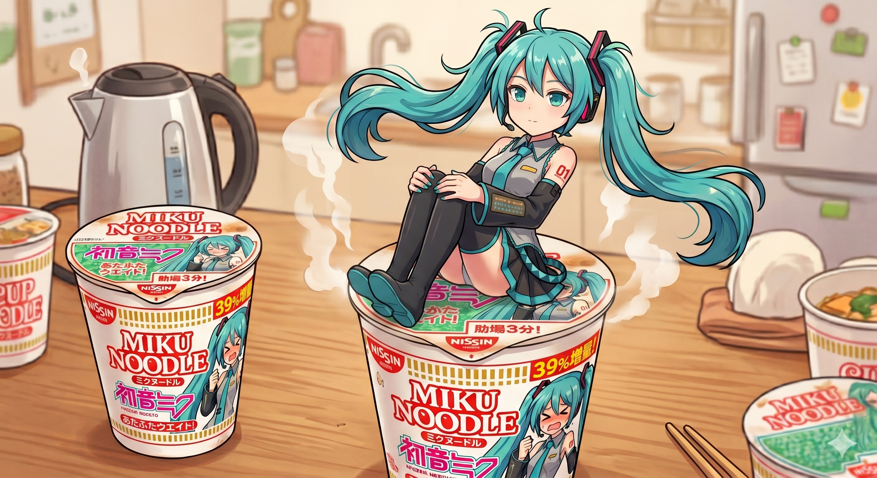 ミクさん ヌードルストッパーになってみた😅