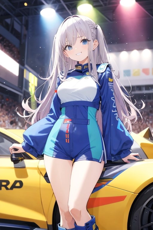 ちちぷい生成：レースクイーン（髪遊び２7） | の人気AIイラスト・グラビア