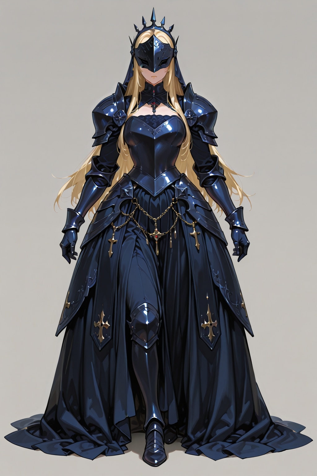 ドレスアーマーを着た淑女