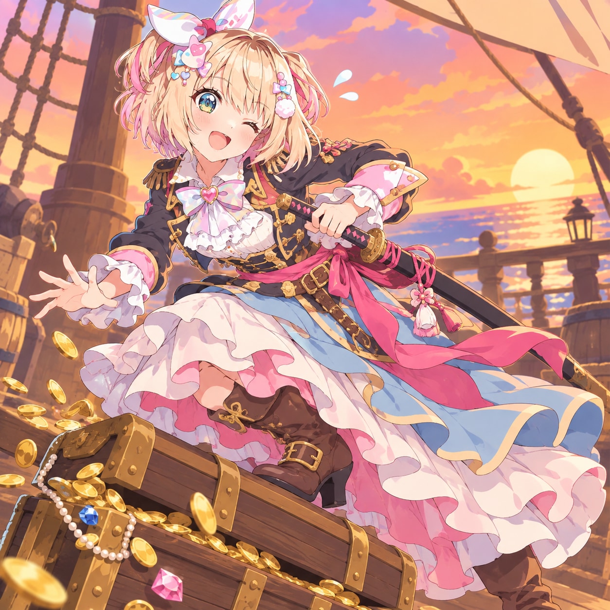 ロンスカ海賊（７）３時のアイドル　GPTimages2.5 | の人気AIイラスト・グラビア