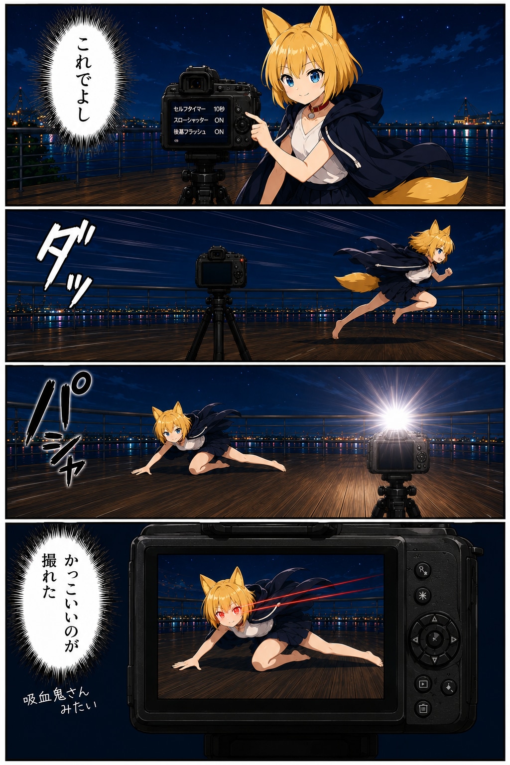 赤目になるキツネ