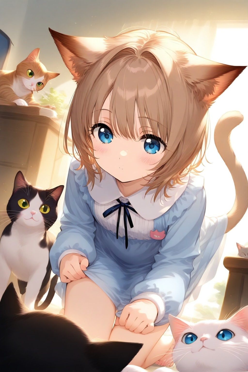 ボブの美少女猫娘