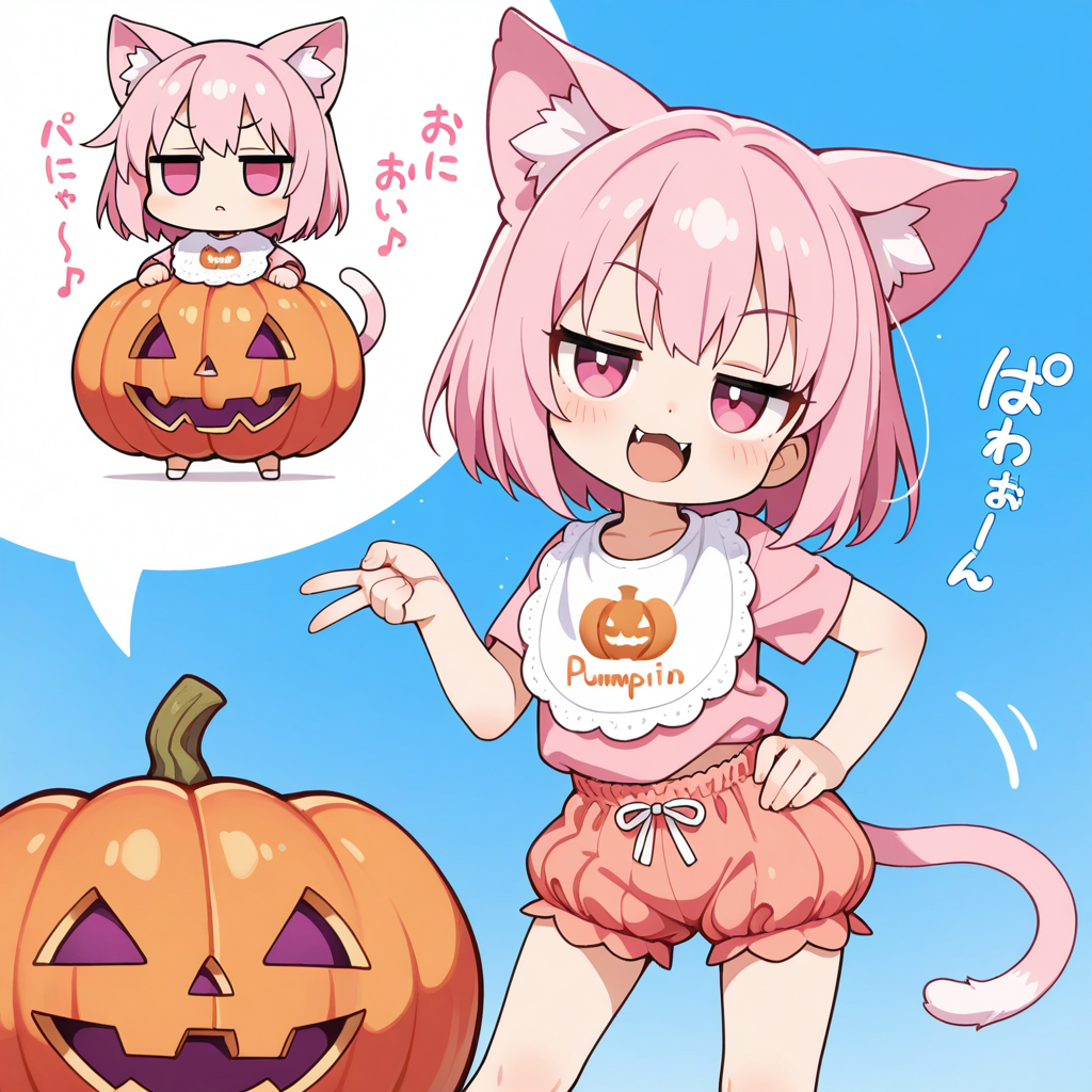 ねこちゃんのかぼちゃぱんちゅ！！