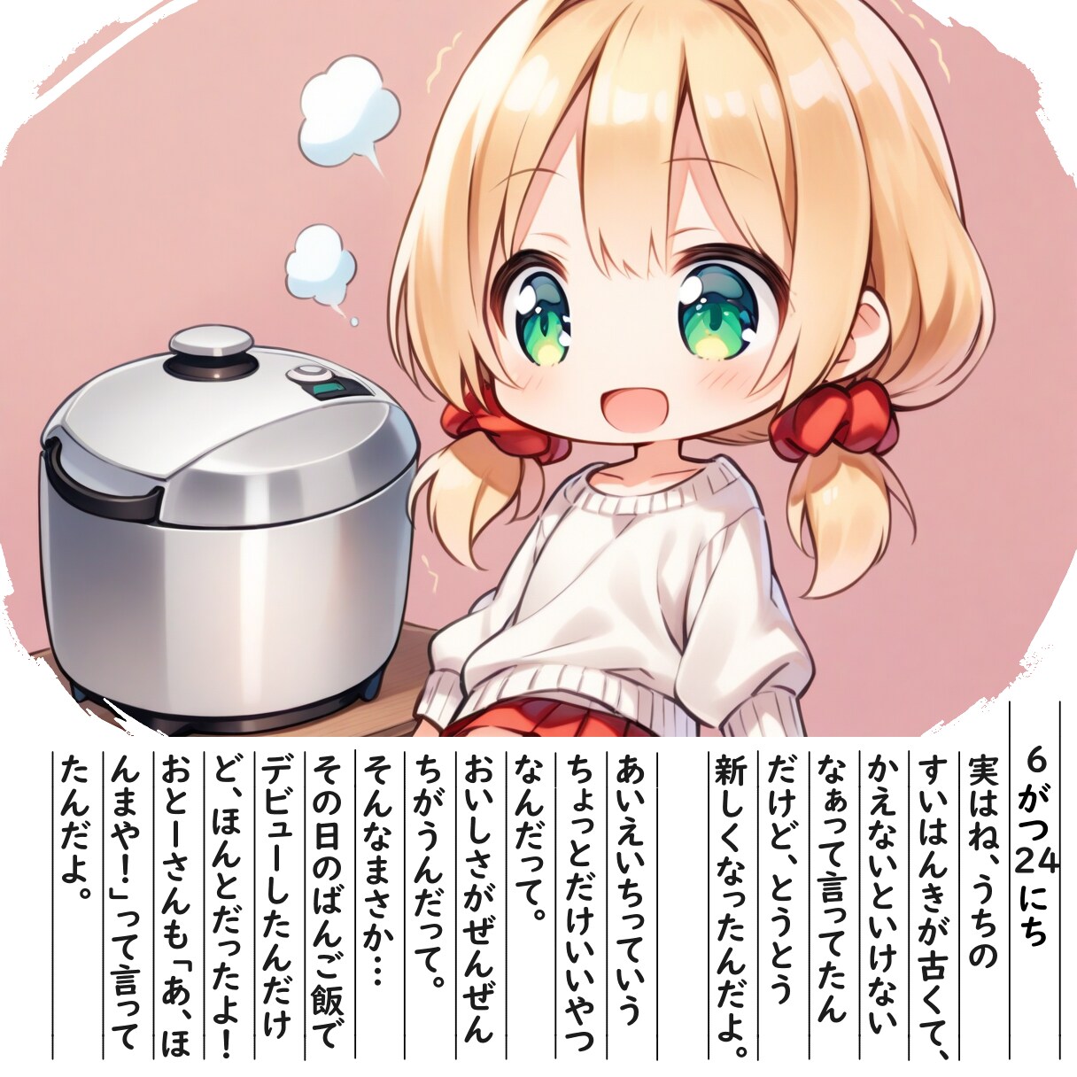 【絵日記】ごはんがおいしくなったよ