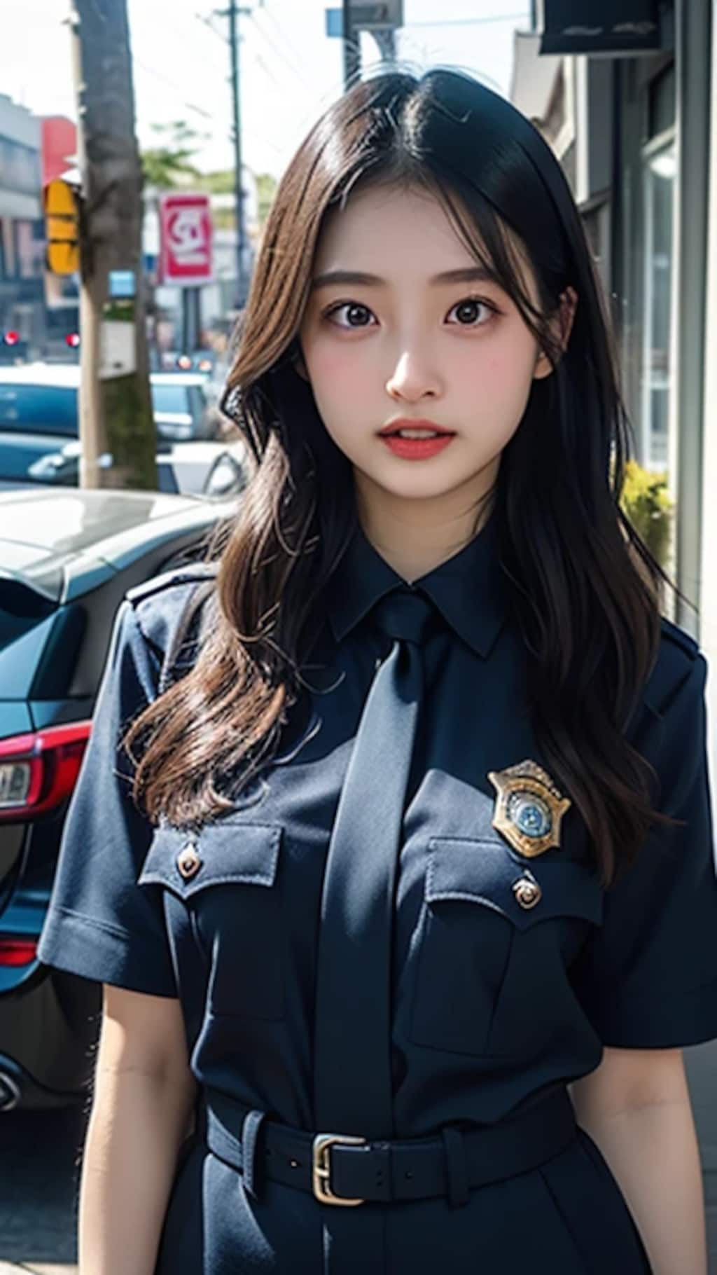 働く婦警さん。