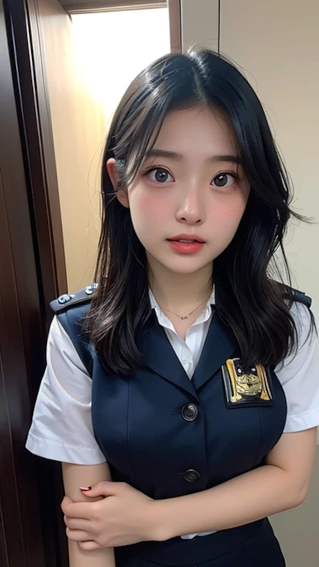 働く婦警さん。