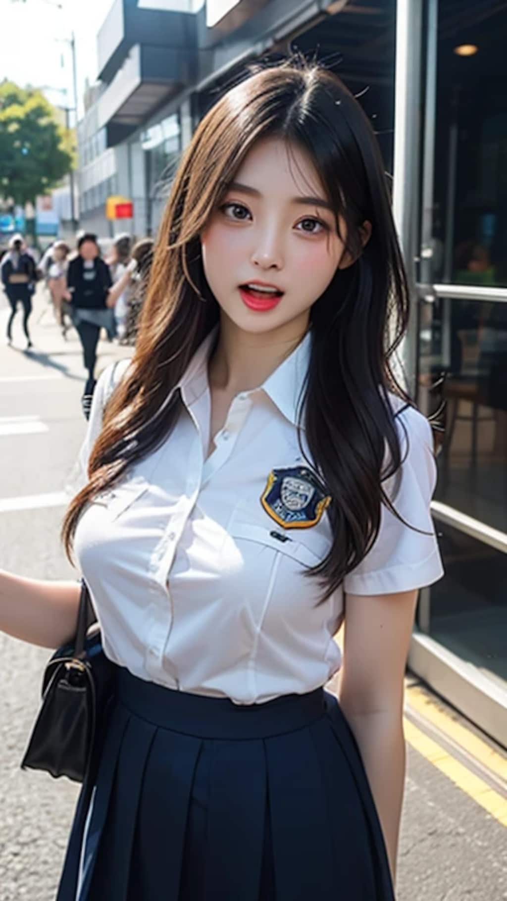 働く婦警さん。