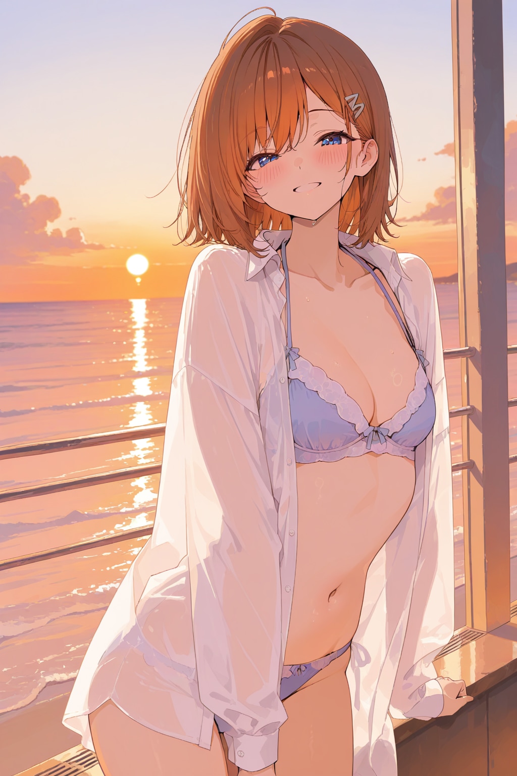 夕日を君と