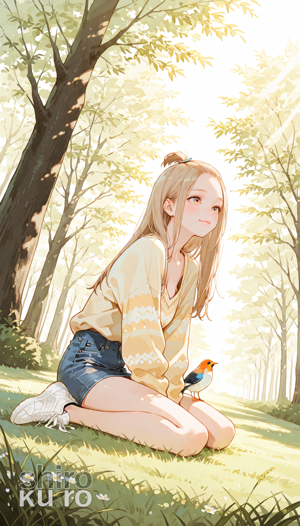 さえずりと戯れる午後