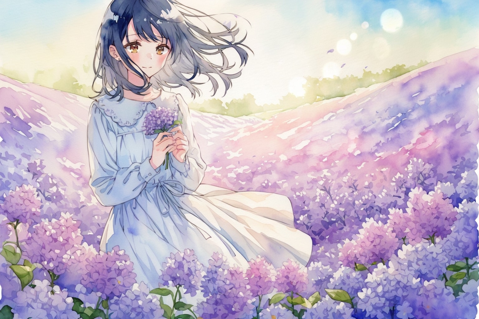 ライラック畑でつかまえて | の人気AIイラスト・グラビア