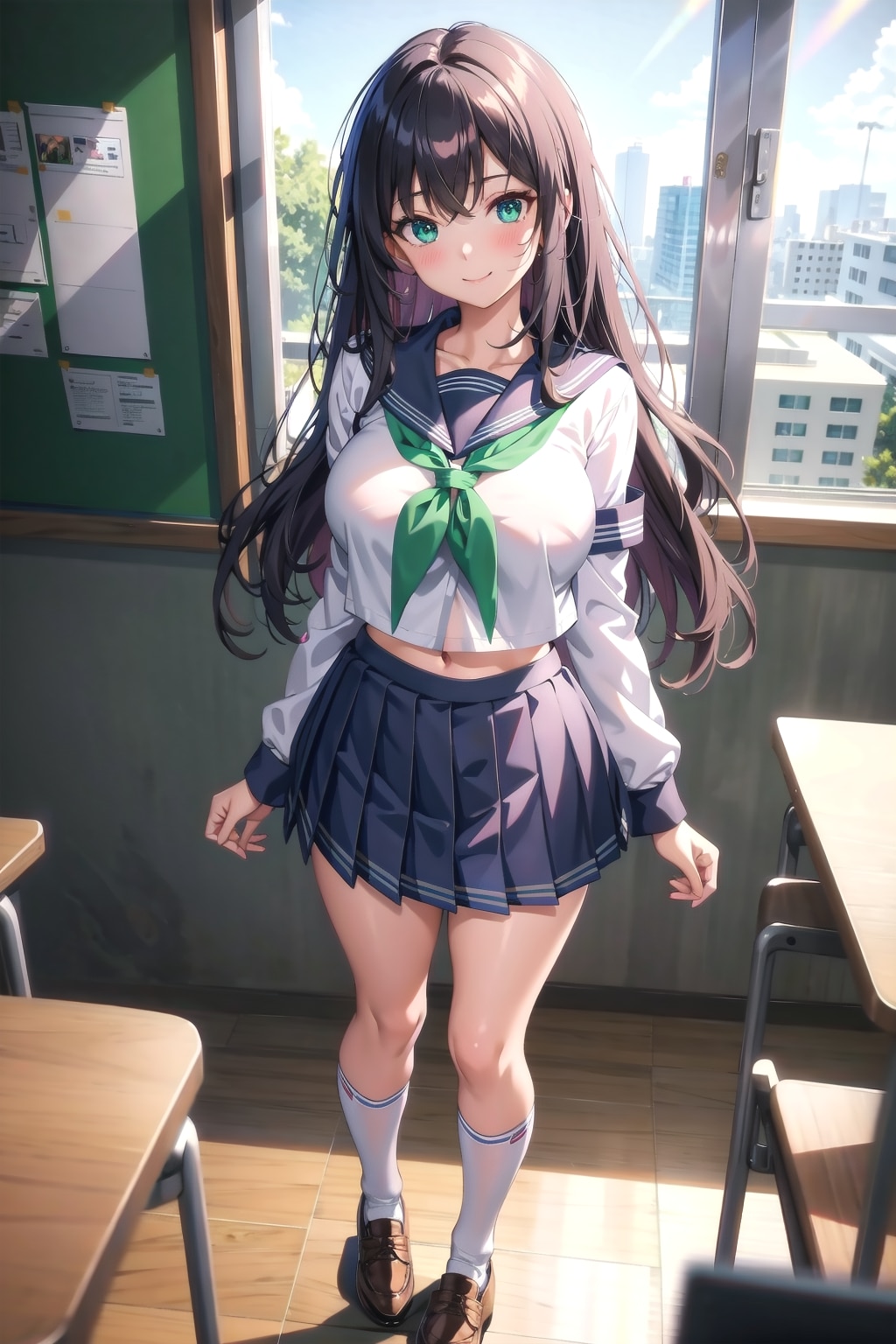 短いセーラー服 | の人気AIイラスト・グラビア