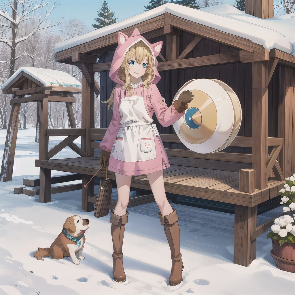 金髪ロングでコートの少女７