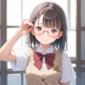 メガネをくいっと 2枚目