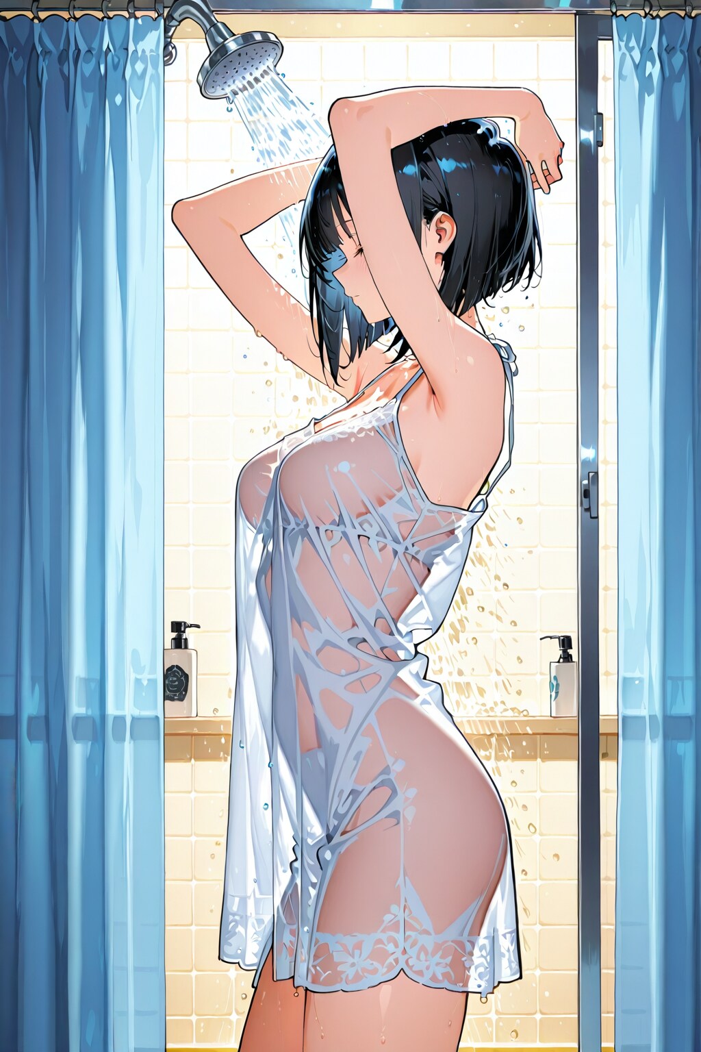 シャワーシルエット