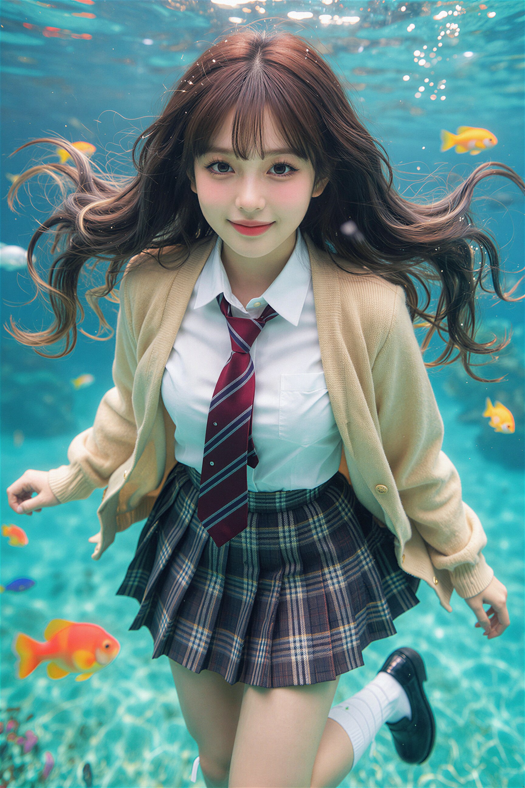 ギャルJK×海中 | の人気AIイラスト・グラビア