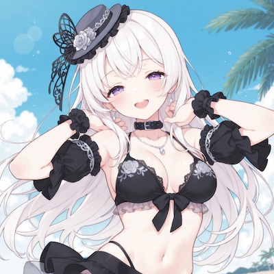 ゴスロリ水着+メイク有版