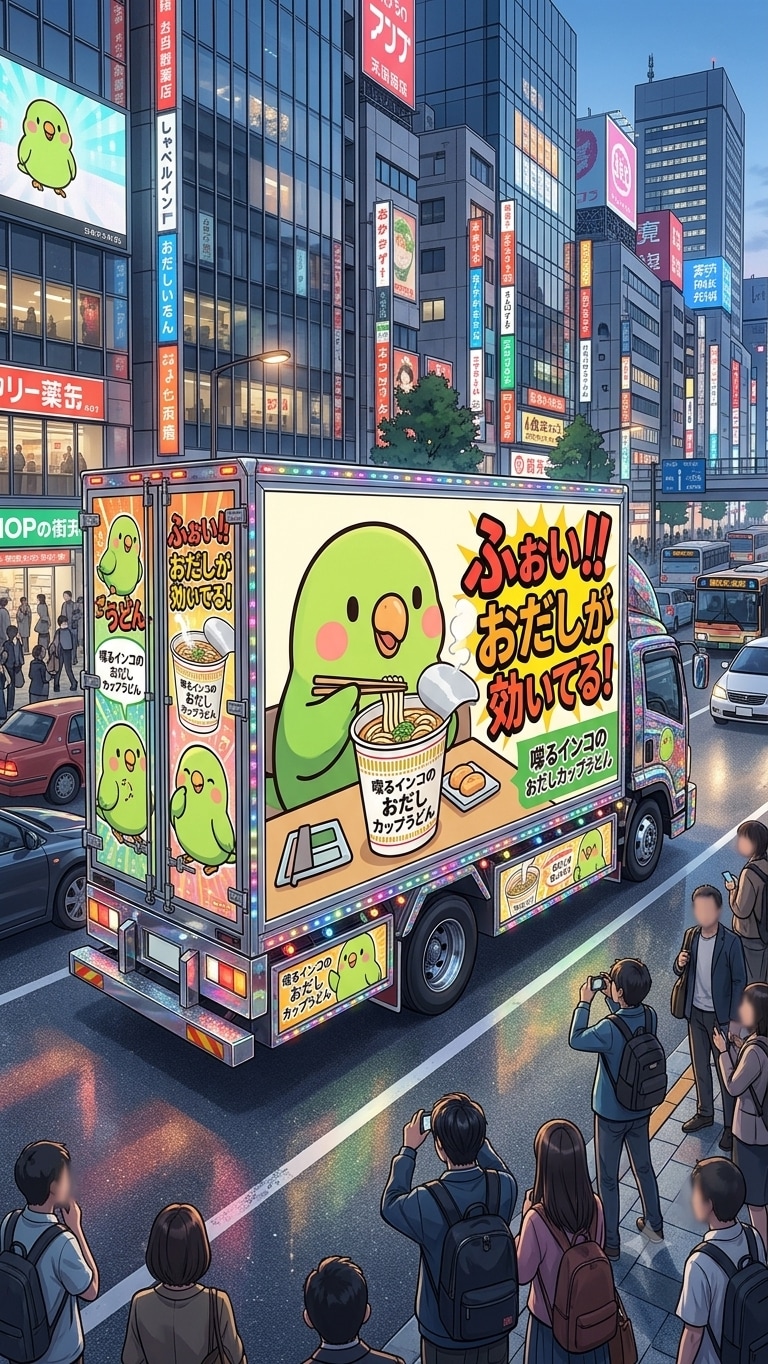 おだしカップうどんのアドトラック
