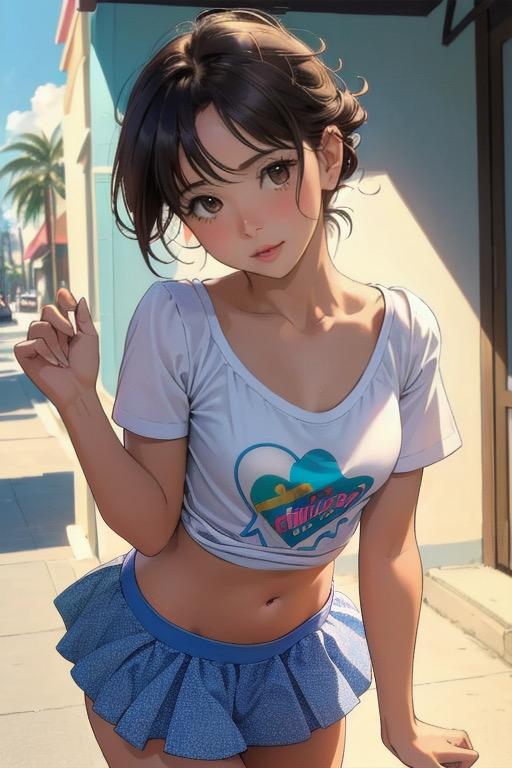 “Flirt in the Tropics” ― 夏の陽射しとスカートと ―