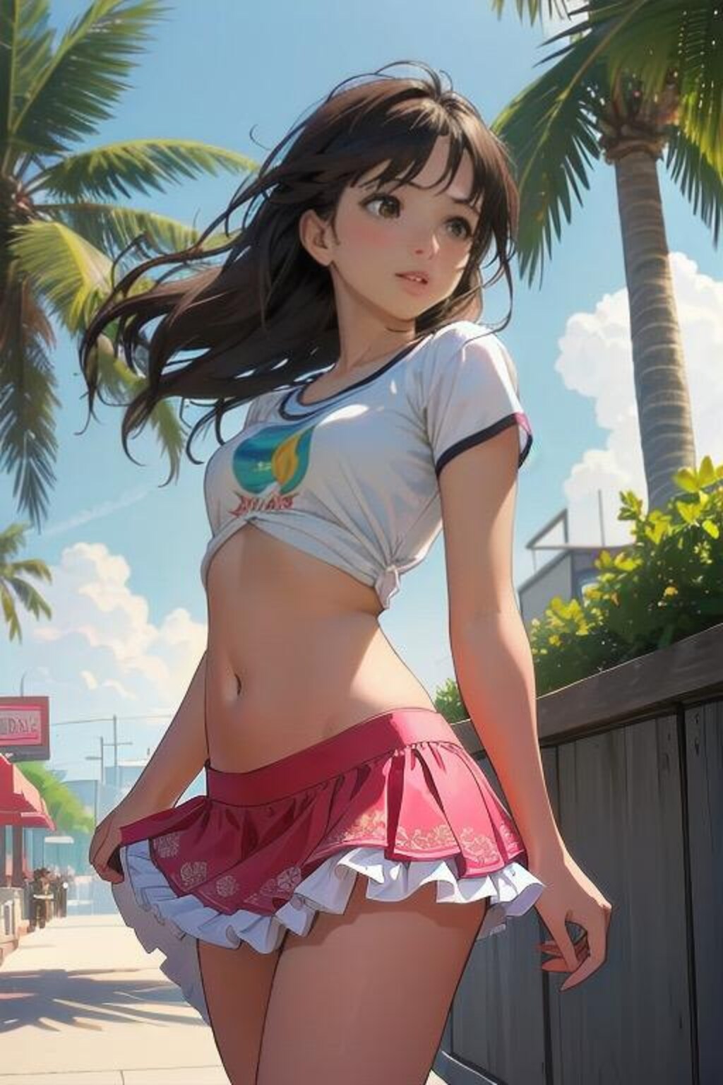 “Flirt in the Tropics” ― 夏の陽射しとスカートと ―