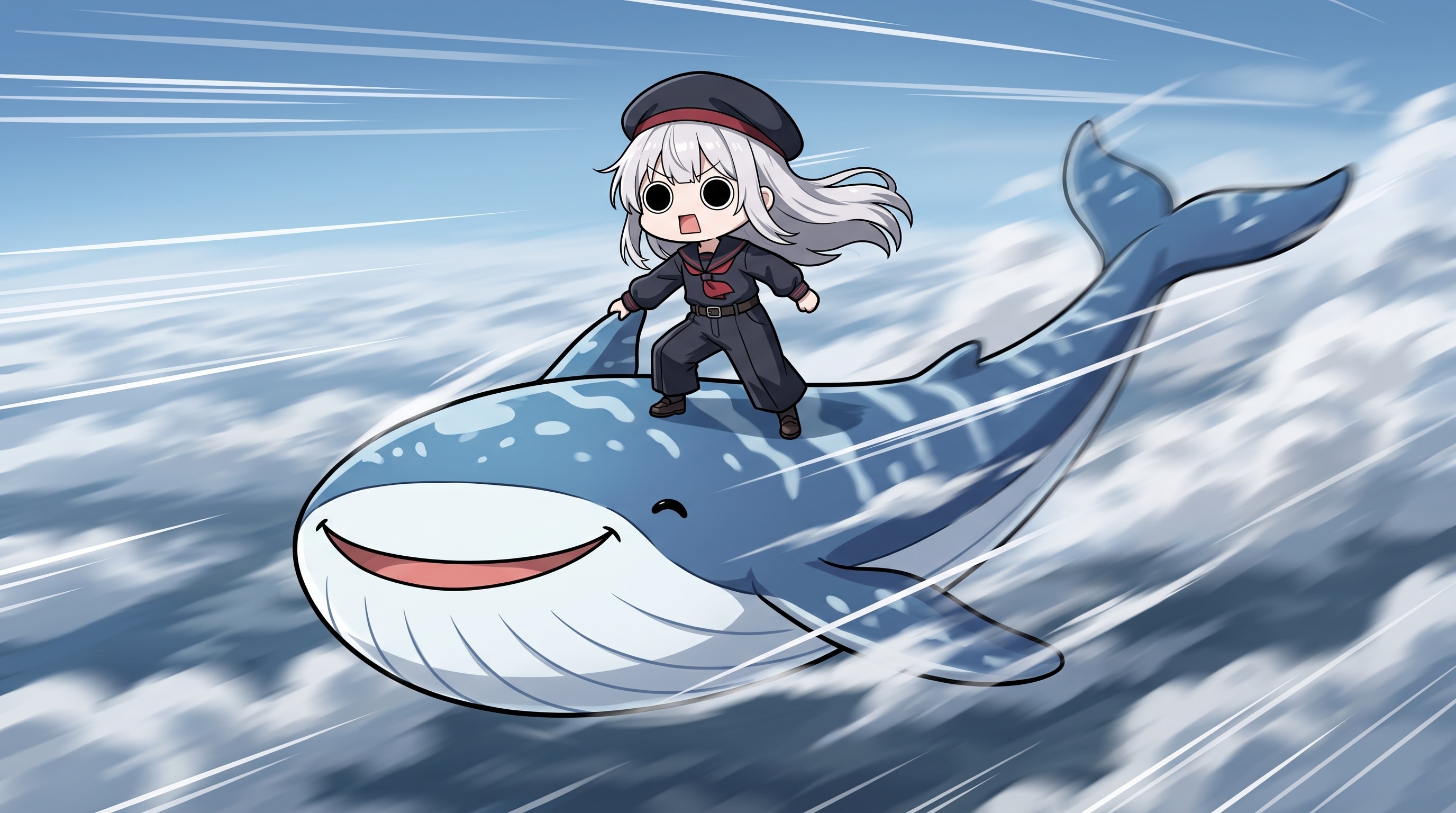 鯨ライディングえらいこっちゃ嬢 | の人気AIイラスト・グラビア