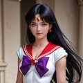 彼女にセーラー戦士のコスプレを(赤い子　IL） 4枚目
