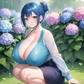 紫陽花と淑女さん② 2枚目