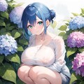 紫陽花と淑女さん② 3枚目