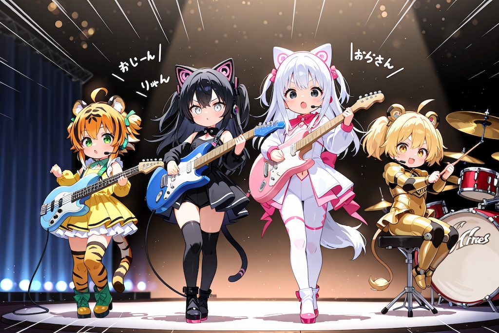 合体変形ケモミミーズバンド！（変形するはずもない）