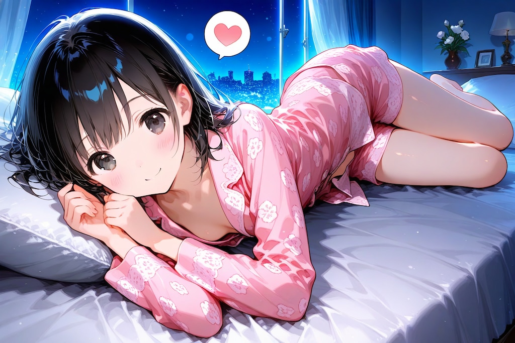 今晩は一緒に寝るの♪