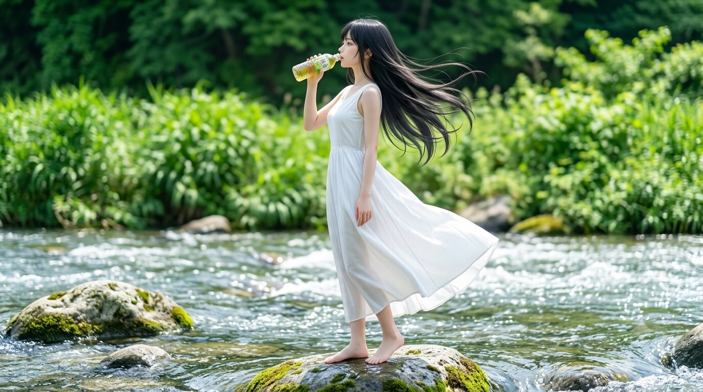 緑茶のCM風