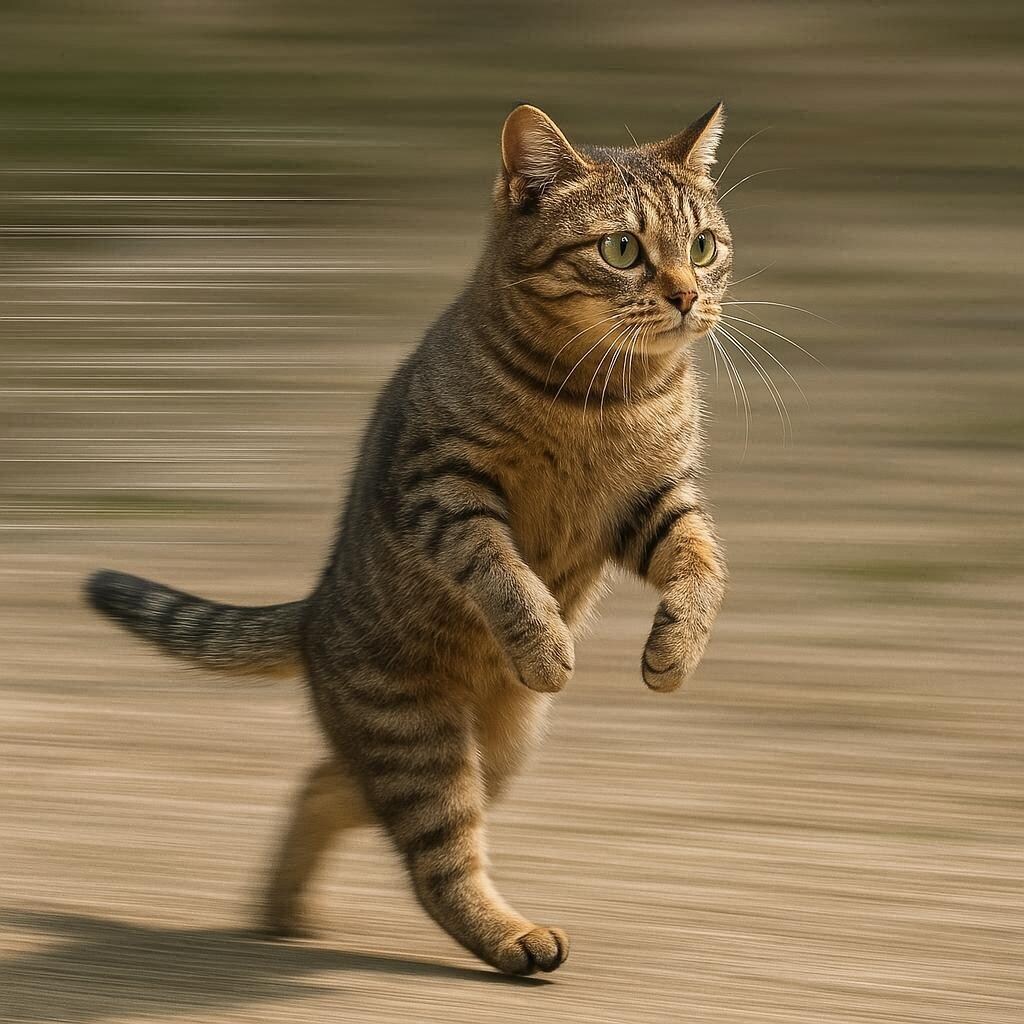 走る猫