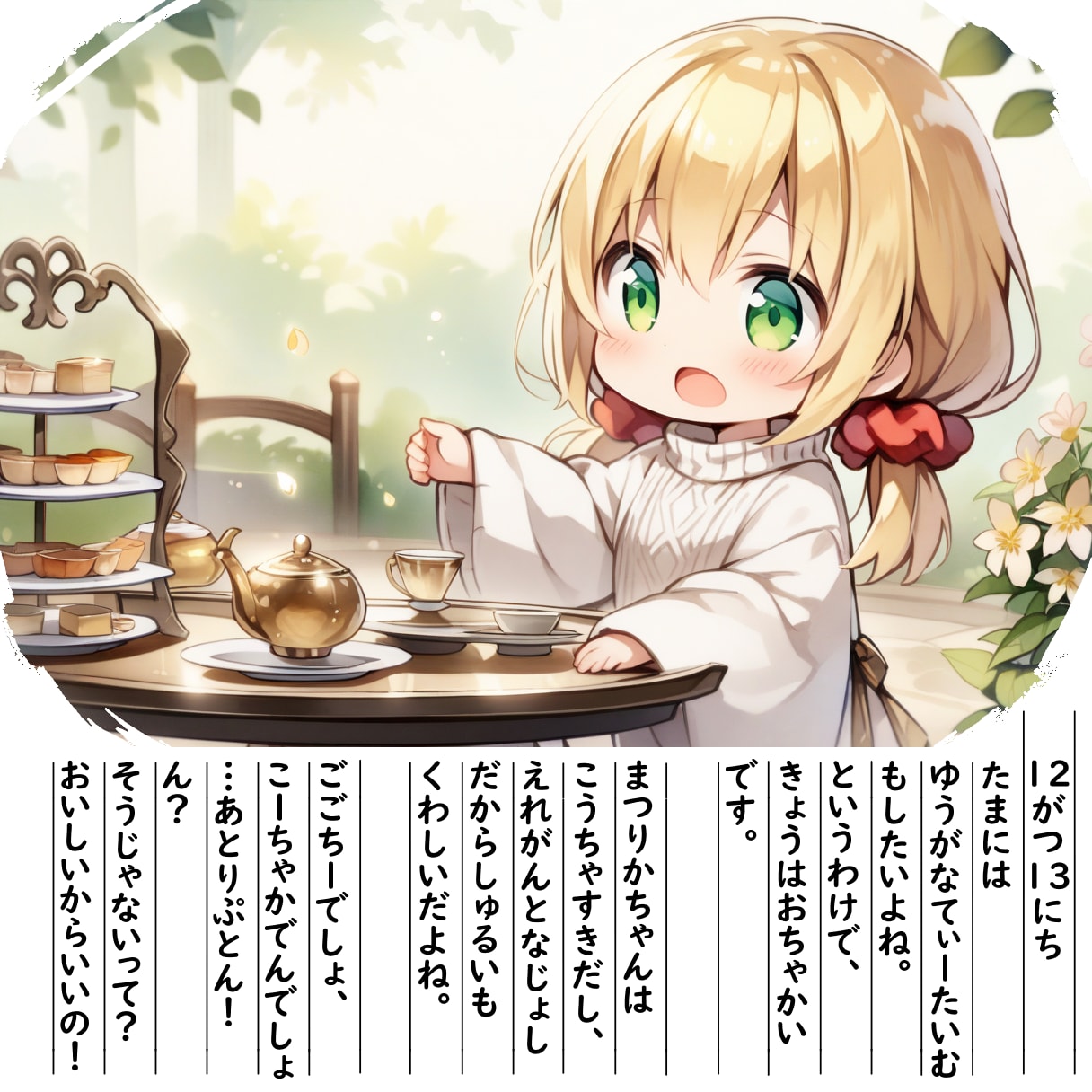 【絵日記】てぃーたいむです | の人気AIイラスト・グラビア