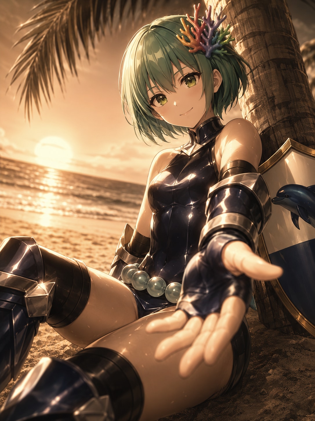 黄昏時のイルカ騎士