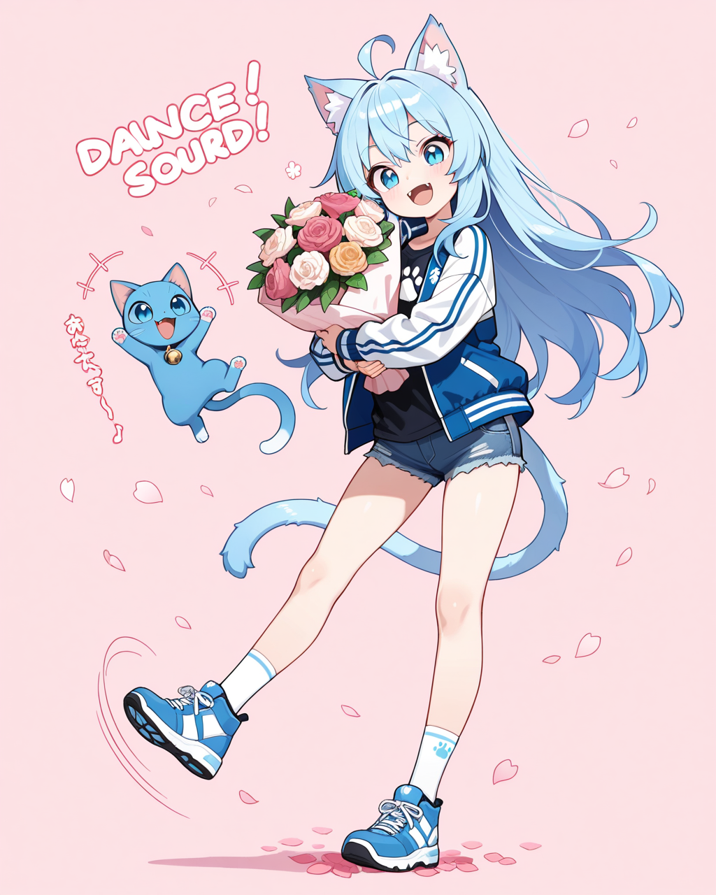 青ねこちゃんの「おはにゃ～♡」