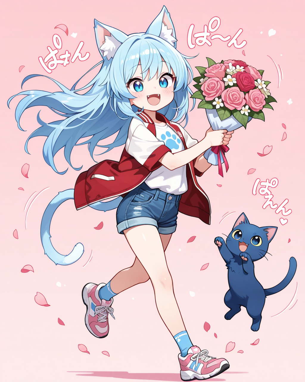 青ねこちゃんの「おはにゃ～♡」