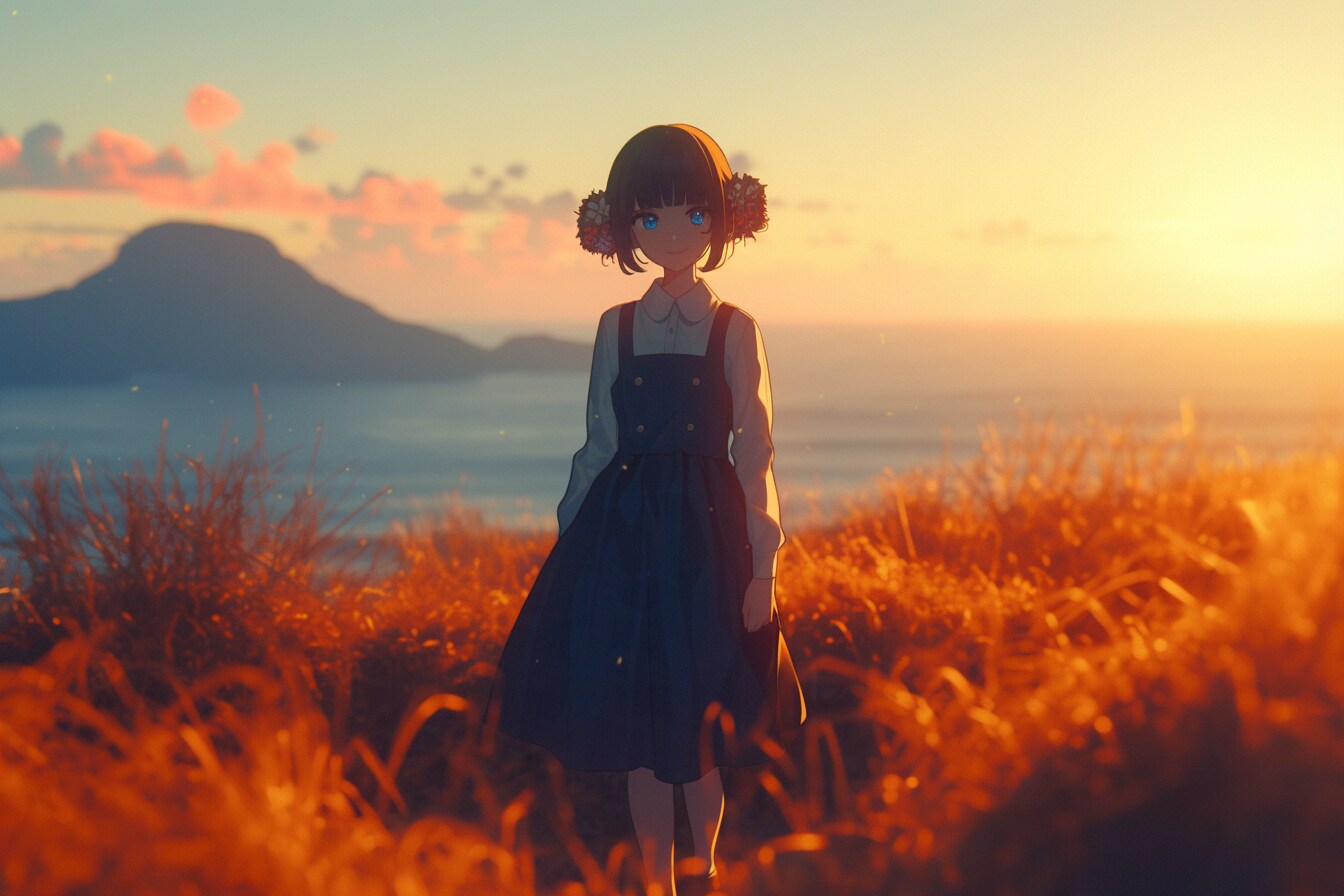 夕暮れのおだんごちゃん🍡✨227 | の人気AIイラスト・グラビア