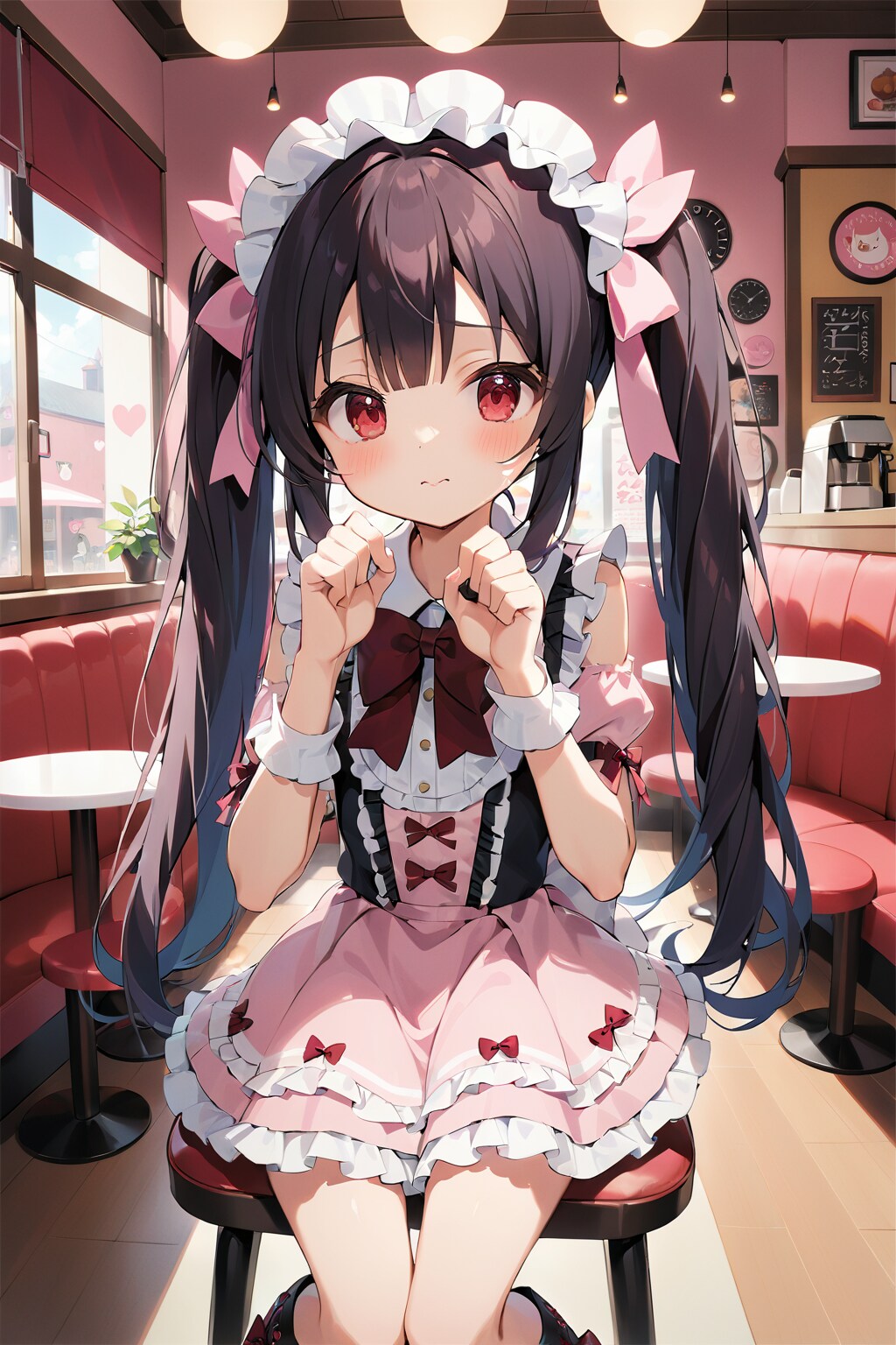 黒髪桃メイド(美味しくなぁれ！にゃ、にゃん！！)_20250204