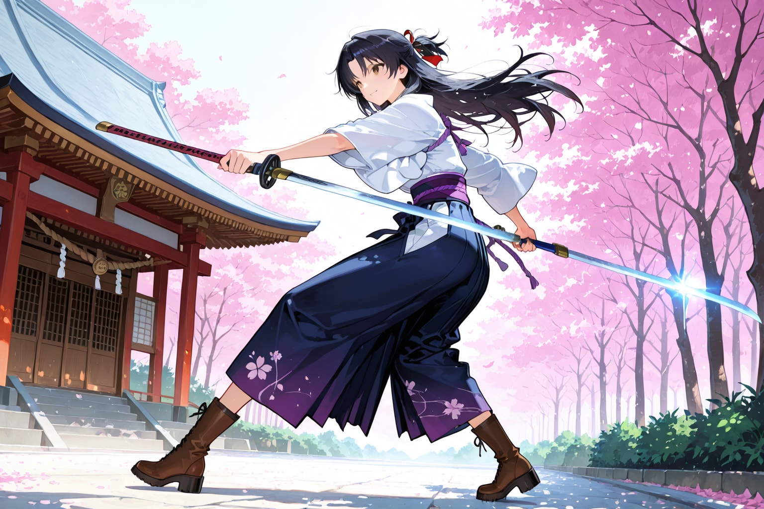 ミニ袴再挑戦 | の人気AIイラスト・グラビア