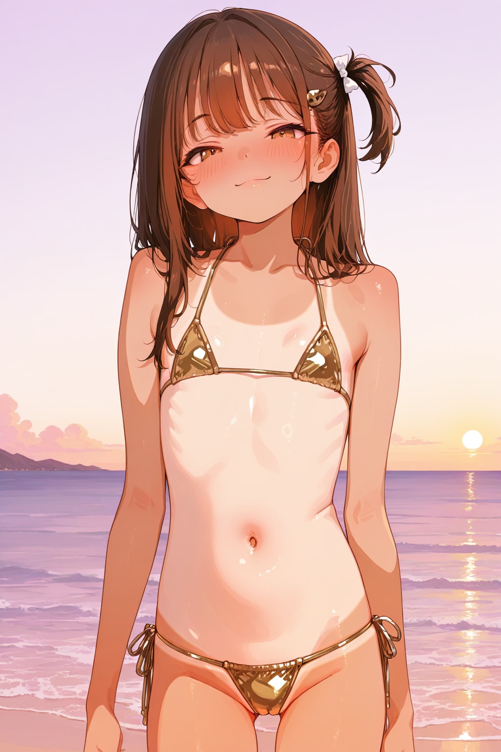 プールの授業で日焼けしたんだよ