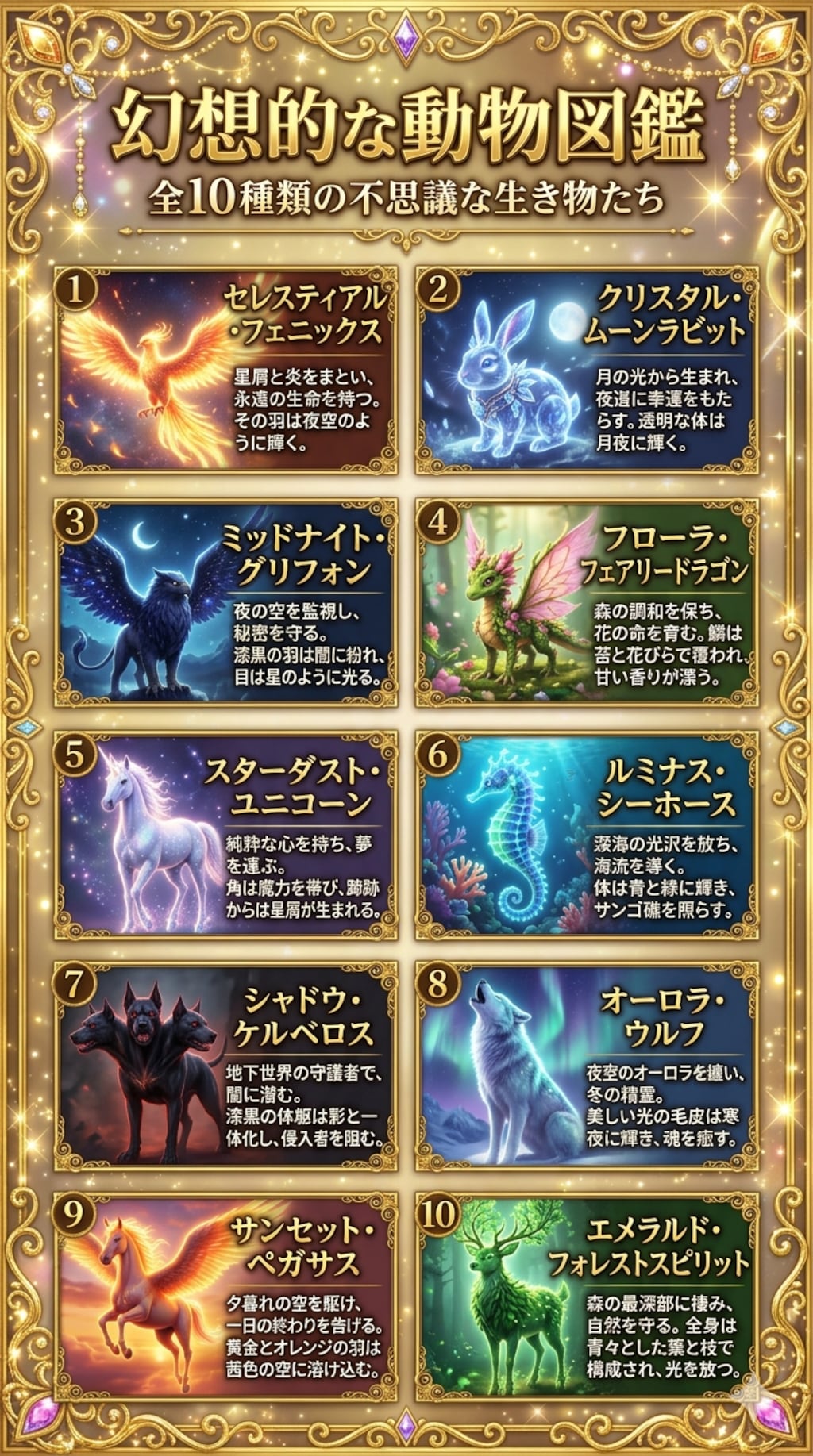 幻想的な動物図鑑