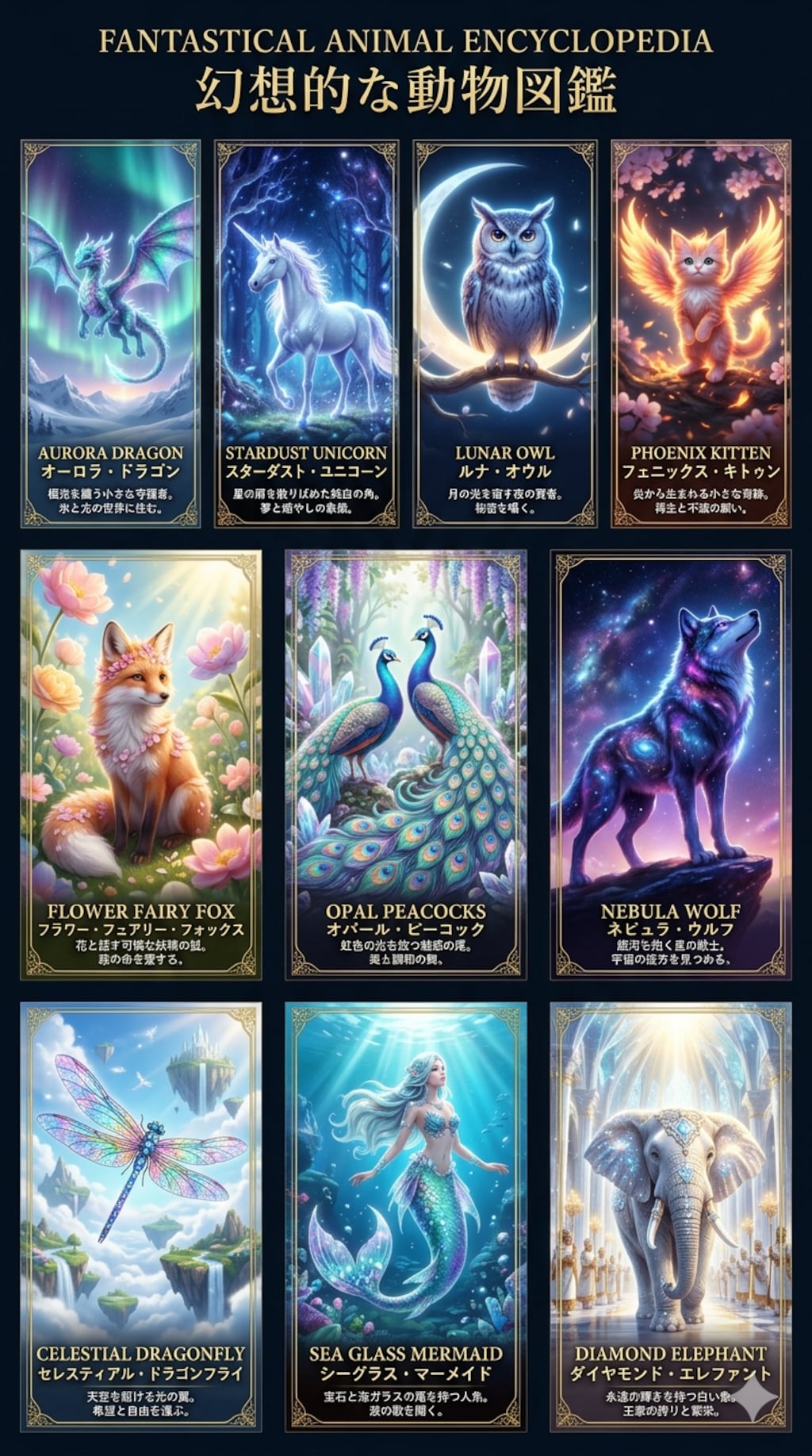 幻想的な動物図鑑