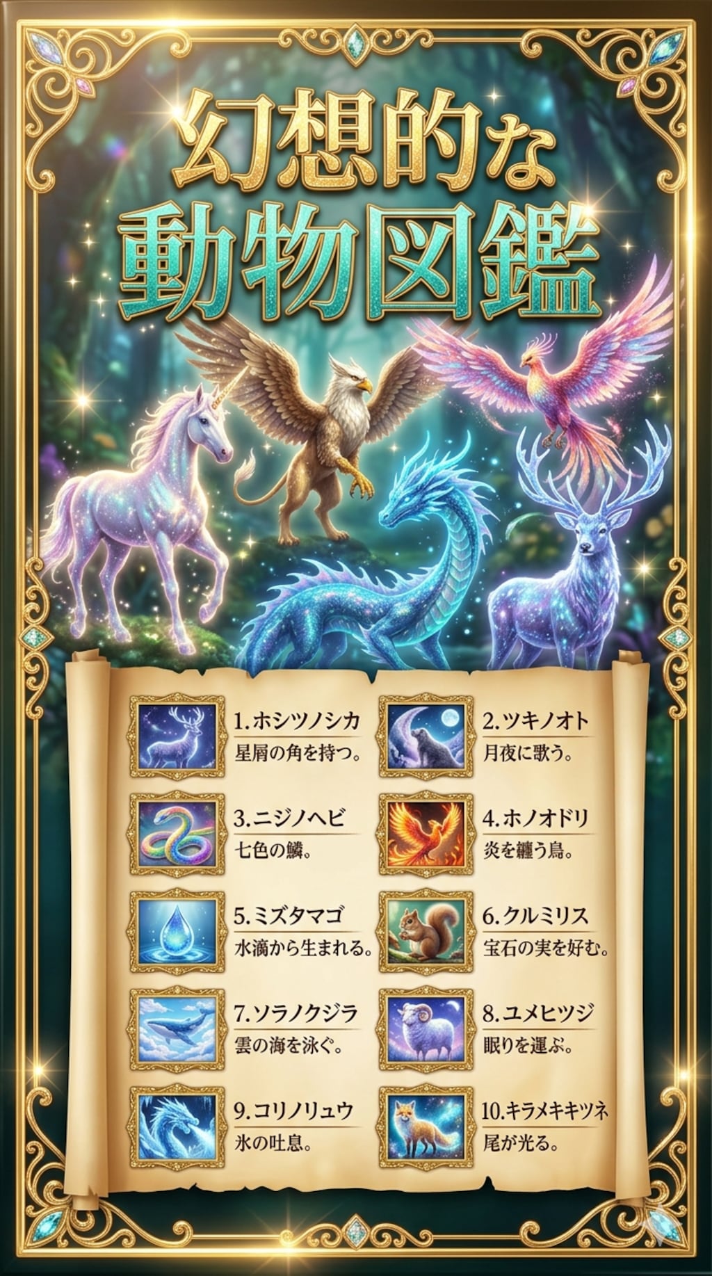 幻想的な動物図鑑
