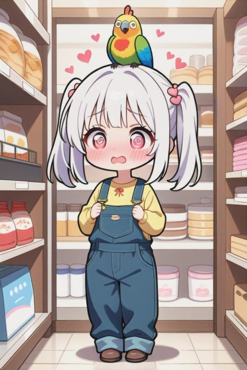 白髪ちゃんとオウム