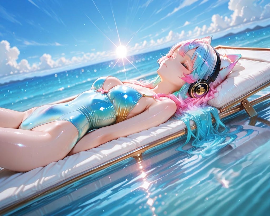 7枚）湖でリラックス