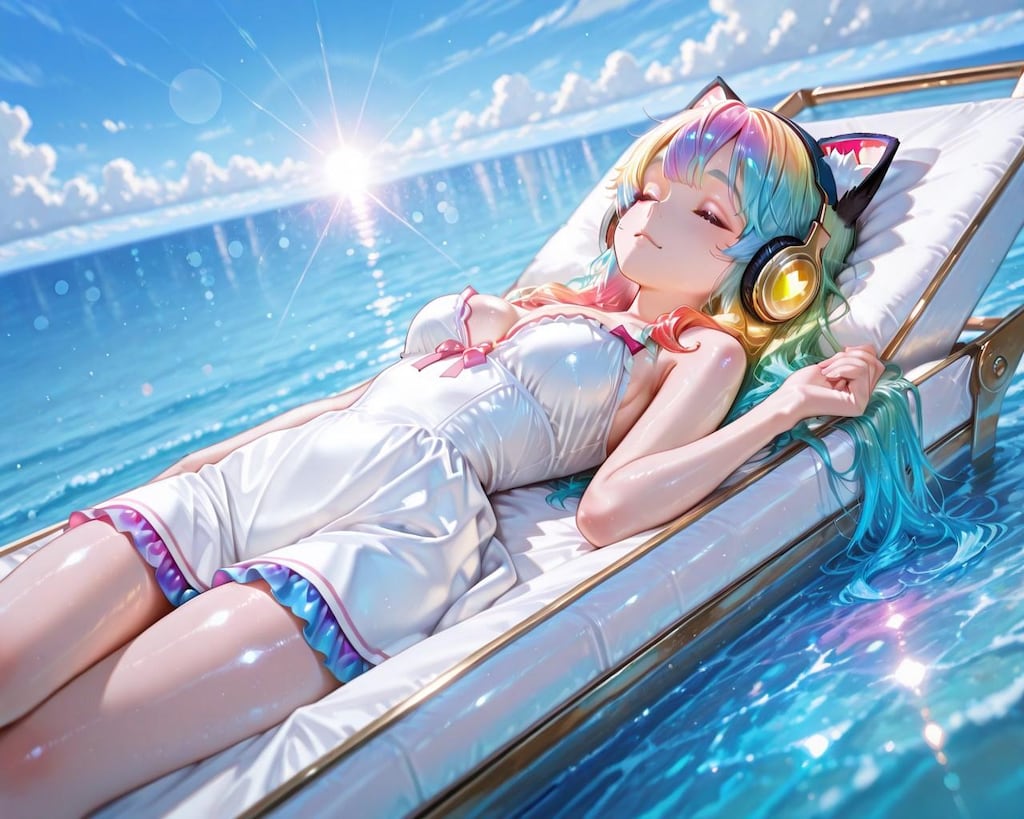 7枚）湖でリラックス