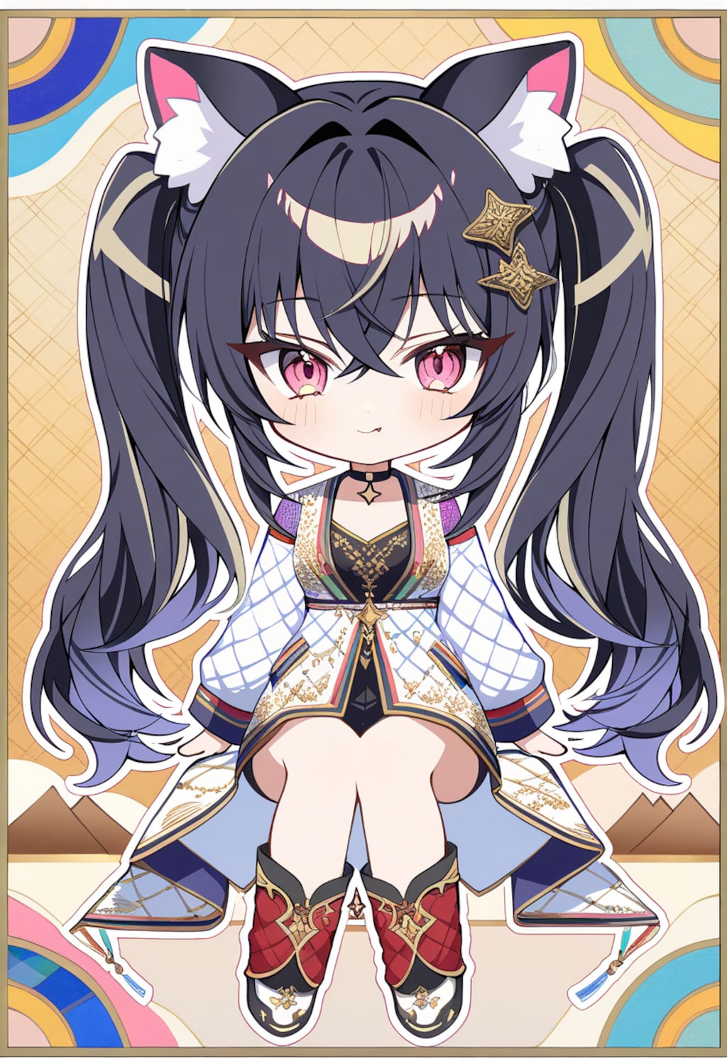 うちの子たちを派手にちびキャラ化！