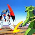 V4,5 ガンダムVSザク　戦闘風景　レトロアート 9枚目